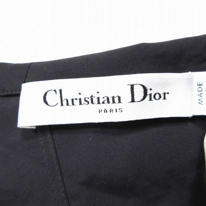 Dior Homme Asymmetric Shirt Cotton Poplin Bee Embroidery Long Sleeves Black