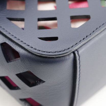 Chanel Chain Shoulder Perforated As2376 Calf Navy Blue Ladies Shoulder Bag