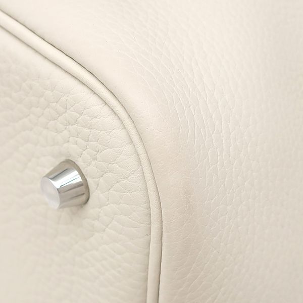 Hermes Handbag Picotin Lock MM Taurillon Clemence Cles Silver Hardware Off