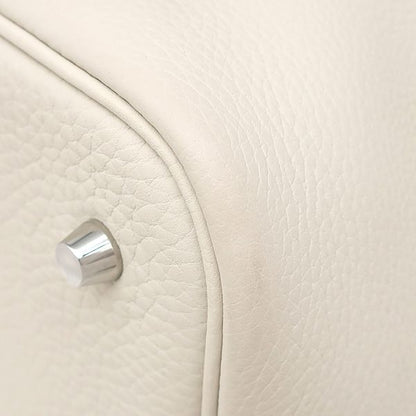 Hermes Handbag Picotin Lock MM Taurillon Clemence Cles Silver Hardware Off