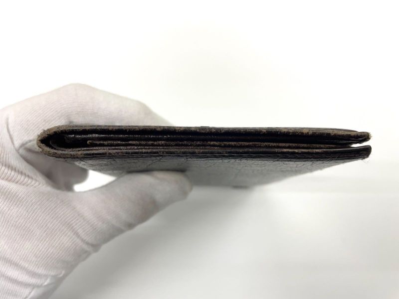 Gucci Interlocking G Logo Leather Long Wallet Billfold 124575 Black Made In