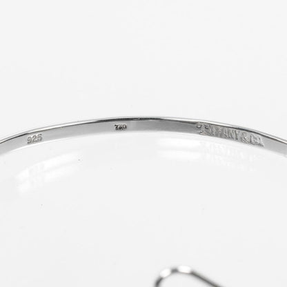 Tiffany & Co Hook & Eye Double Heart Silver 925 X 18K Yellow Gold Ladies 4.78g