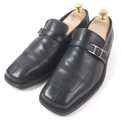 Hermes Vintage Api H Logo Buckle Belt Square Toe Leather Loafer