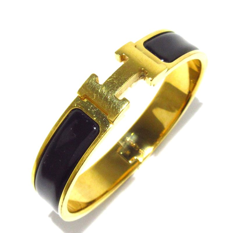 Hermes Bangle Click Clack Gold And Black