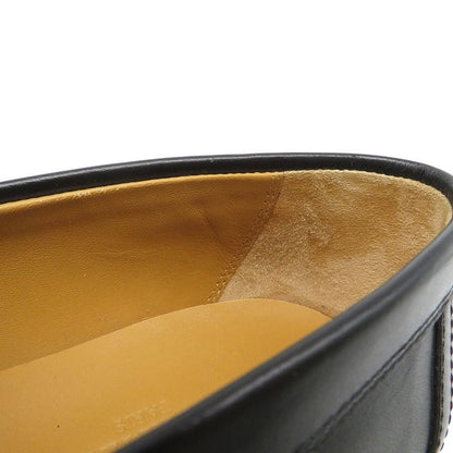Hermes Moccasins Impact Calf Leather 36.5 Shoes Black
