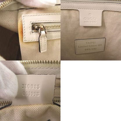 Gucci 2WAY Taipei Limited Edition 101 310085 Leather White Boston Bag White