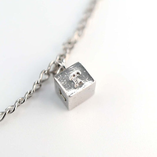 Christian DIOR Bracelet Cube 4charm Approx 5.9g Silver Color Accessories Bag