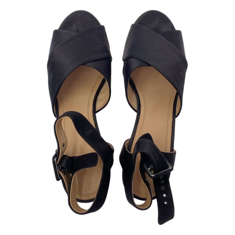 Celine - By Phoebe Philo Phoebe Wood Sole Strap Sandals - 38 1 2 - Black Brown