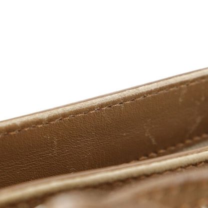 Balenciaga Navy Pochette 339937 Canvas And Leather Brown Women's Shoulder Bag