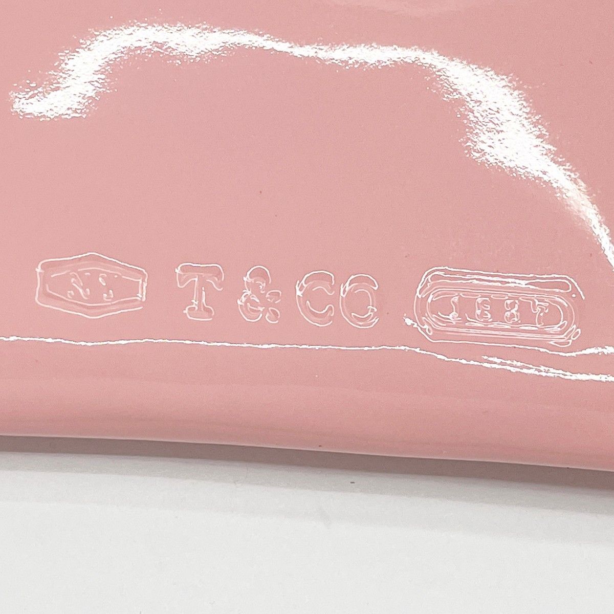 Tiffany & Co Tiffany Card Case Light Pink Enamel with Box Light Pink