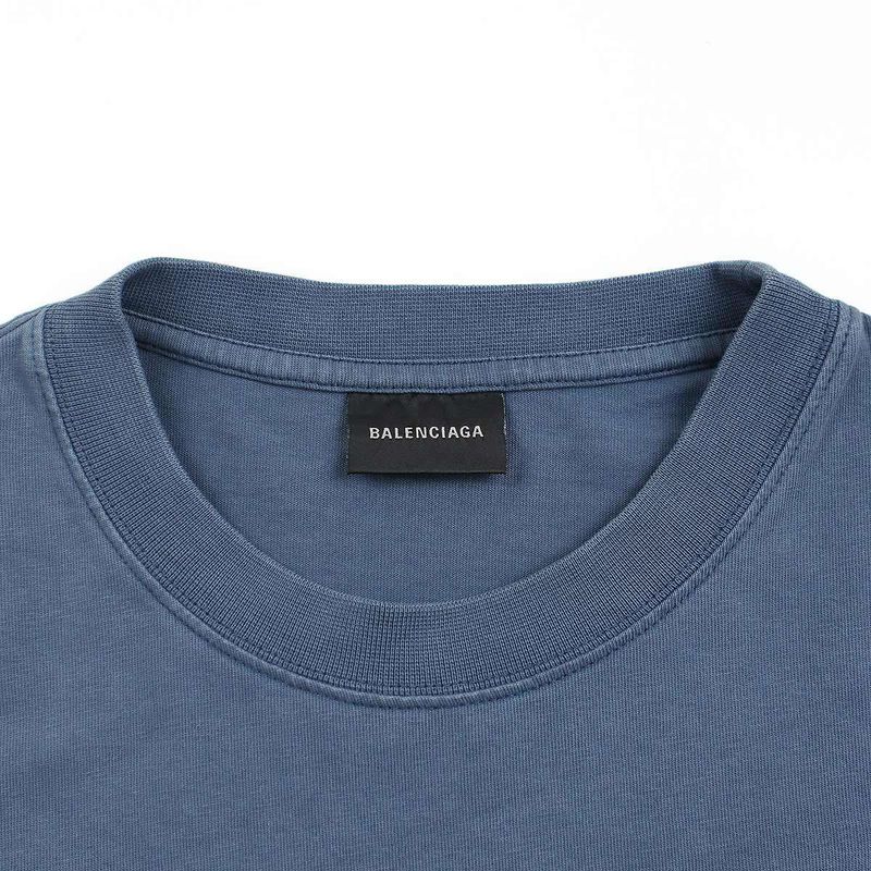 Balenciaga 23ss Medium Fit T-Shirt Medium Fit T-Shirt 612966 Tnvg7 Blue L