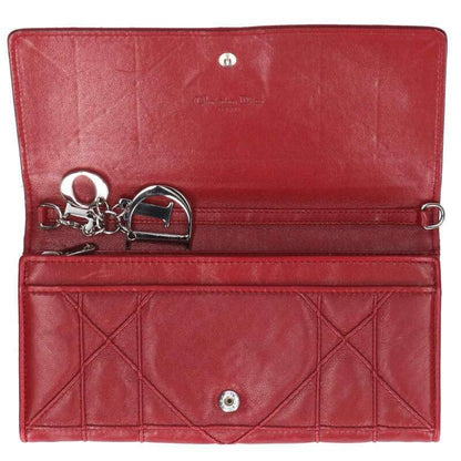 Christian Diorama Cannage Bifold Wallet Women