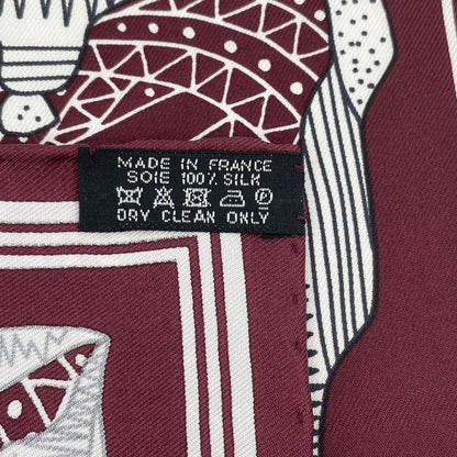 Hermes Scarf LES Canyons Etoiles From The Canyon To The Stars Silk Bordeaux