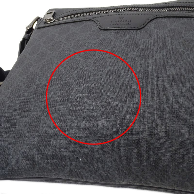 Gucci Bag Men's Brand Shoulder Bag GG Supreme Black 322279 Black Crossbody