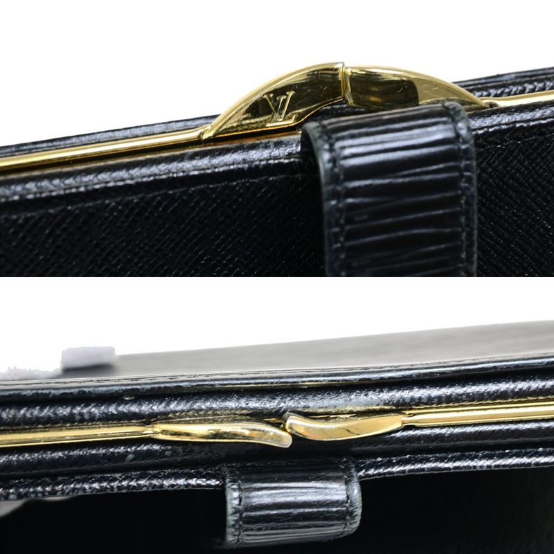 Louis Vuitton Wallet Folded Long Continental Viennois Epi Black M63252 05fb089