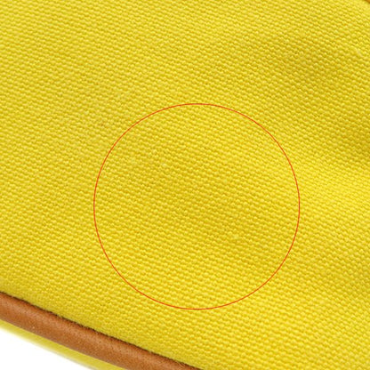 Hermes Pouch Bolide Pouch Mini Cotton Yellow Silver Hardware Yellow