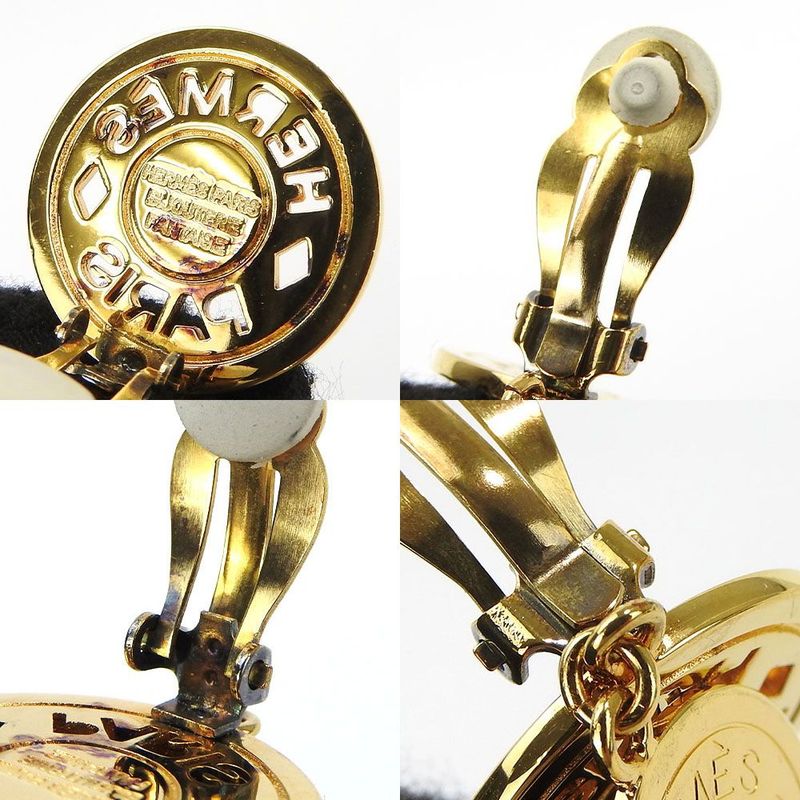 Hermes Earrings Serie 3strand Gold GP Plated Accessories Jewelry Small Accessori