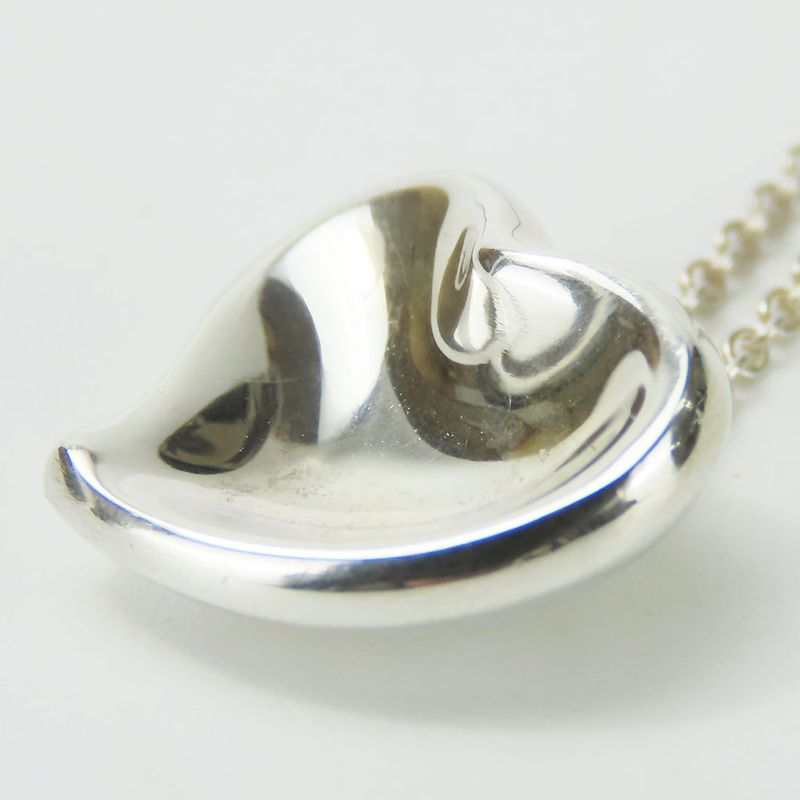Tiffany & Co Necklace Curved Heart 925 Silver Approx 4.1g Silver Accessories