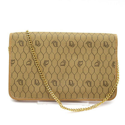 Dior Honeycomb Chain Shoulder Bag PVC Leather Women's Shoulder Bag Brown