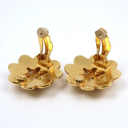 Chanel Flower Coco Mark Vintage Gold Plated 96P Ladies 23.6g Earring