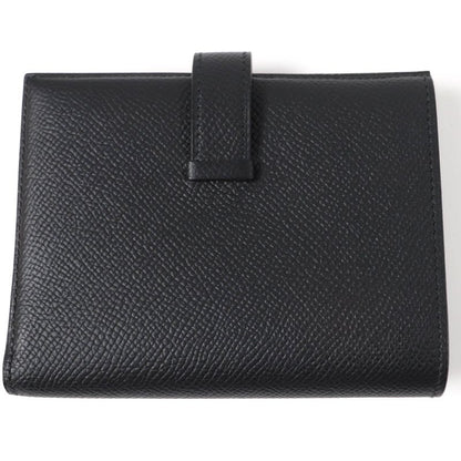 Hermes Bearn Compact Gold Hardware Vaux Epson Bifold Wallet Black With W