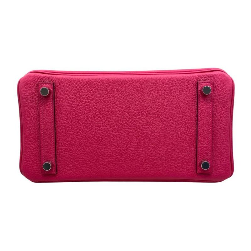 Hermes Handbag Birkin 25 K Engraved Togo Rose Mexico Pink Silver Hardware Hermes