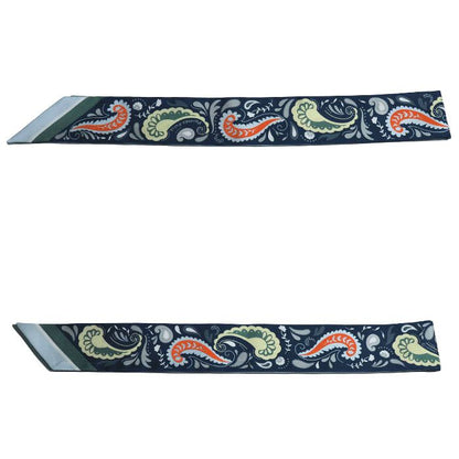 Hermes Guepards Bandana Cheetah Scarf Blue Marine Clesol / Blue Ciel / Green
