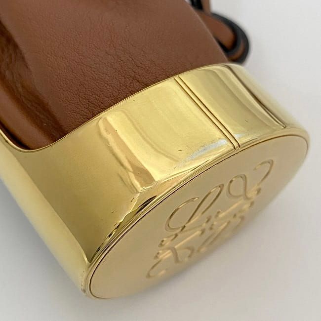 Loewe Necklace Balloon Bag Brown Gold Balloon