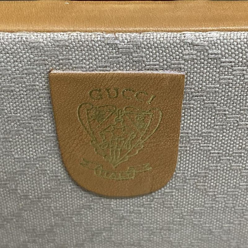 Gucci Trunk Case Old Guccigg Pattern Beige X Brown X Dark Brown Lock Number