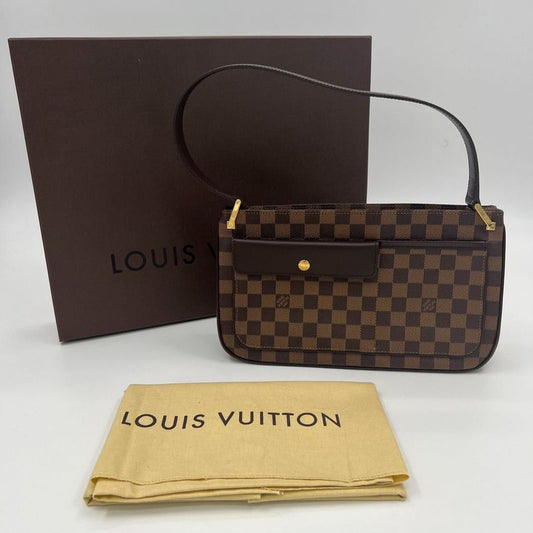 Louis Vuitton Shoulder Bag Damier Aubagne N51129 Ebène Women