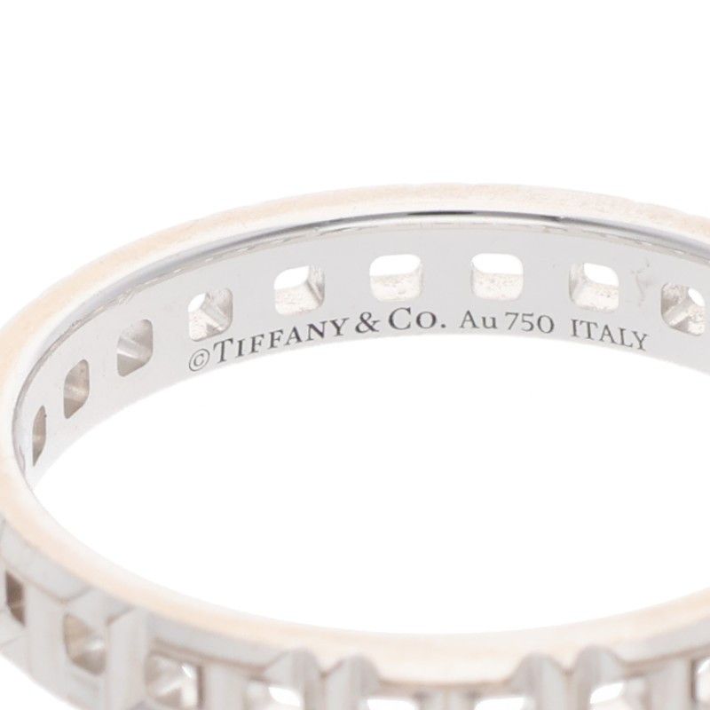 Tiffany & Co T True 18K White Goldring Men's #16