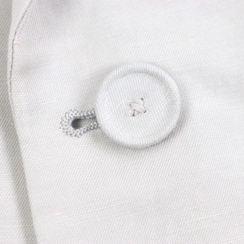  Fendi 2021 Fj0657 41% Linen Peaked Lapel Logo Embroidery Single Jacket