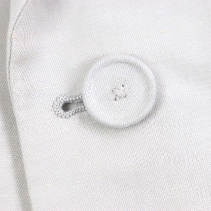  Fendi 2021 Fj0657 41% Linen Peaked Lapel Logo Embroidery Single Jacket