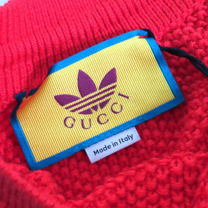 Gucci×adidas Gucci×adidas 693835 Linen Cotton Trefoil Embroidered Knit Shorts