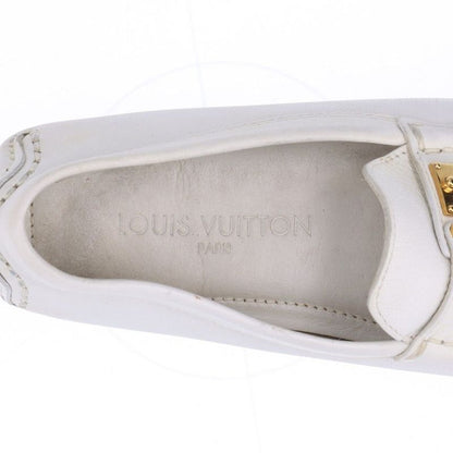 Louis Vuitton 02 Monte Carlo Leather Driving Shoes Women's 34 Td0052 White Made