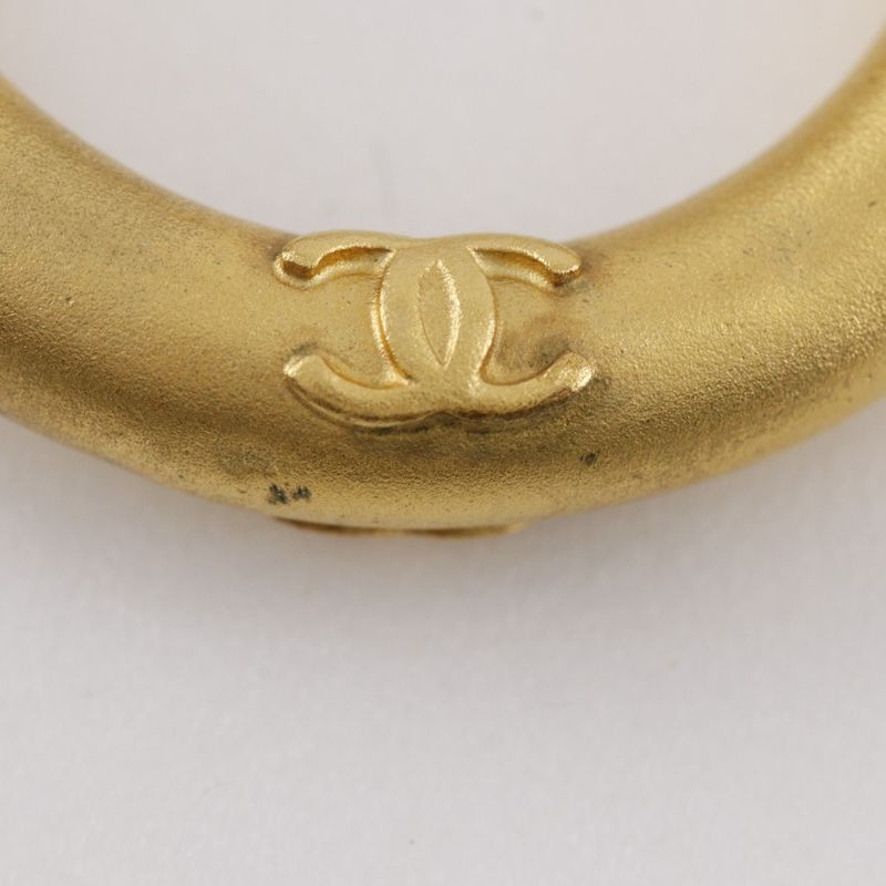 Chanel Hoop Vintage Gold Plated 96P Ladies 22.8g Earrings