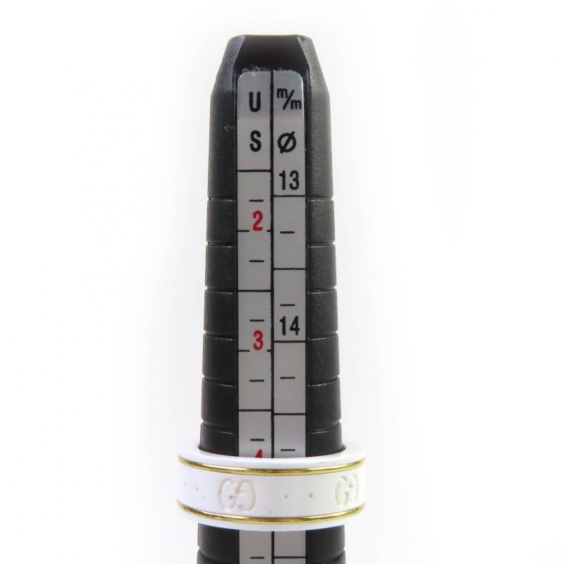 Gucci Ceramic 18K Iconic Ring Ggring Ring White Gold Size Equivalent To Approx