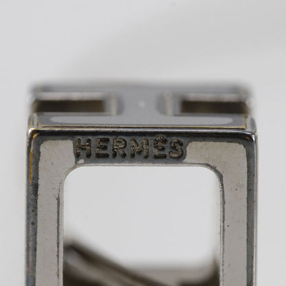 Hermes Caged Ash H Cube Metal Silver Ladies 8.2g Necklace