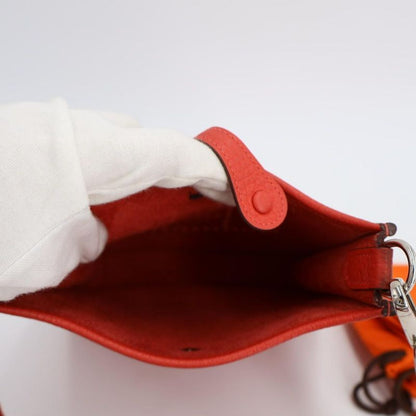 Hermes Evelyn TPM Shoulder Bag Taurillon Clemence Rouge Pivoine Silver Hardware