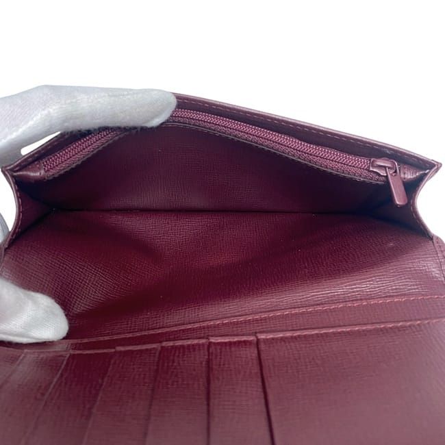 Cartier Folding Long Wallet Bordeaux Burgundy Must L3000168