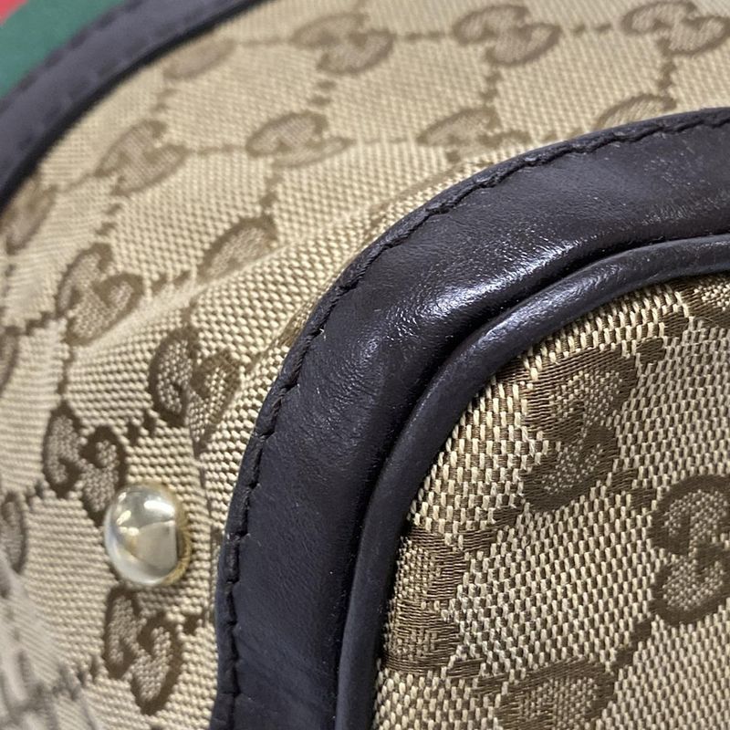 Gucci Handbag GG Patternsherry (web) 247205 Dark Brown X Beige X Multi Mini