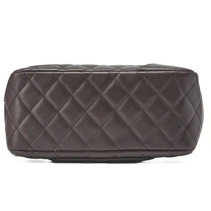 Chanel Cambon Line Calfskin And Enamel Mini Tote Bag In Brown With Silver