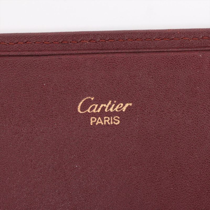 Cartier Must Line Leather Long Wallet Bordeaux Made In Spain