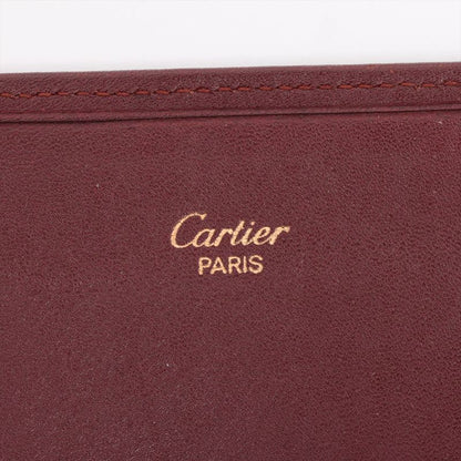 Cartier Must Line Leather Long Wallet Bordeaux Made In Spain