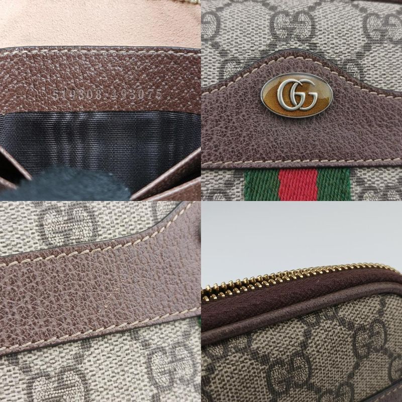 Gucci Ophidia Brown X Green X Red PVC Coated Canvas X Leather 519308