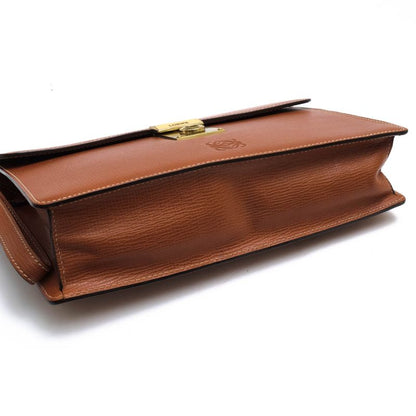 Loewe Bag Second Bag Clutch Bag Men Leather Genuine Leather Brown Shredded
