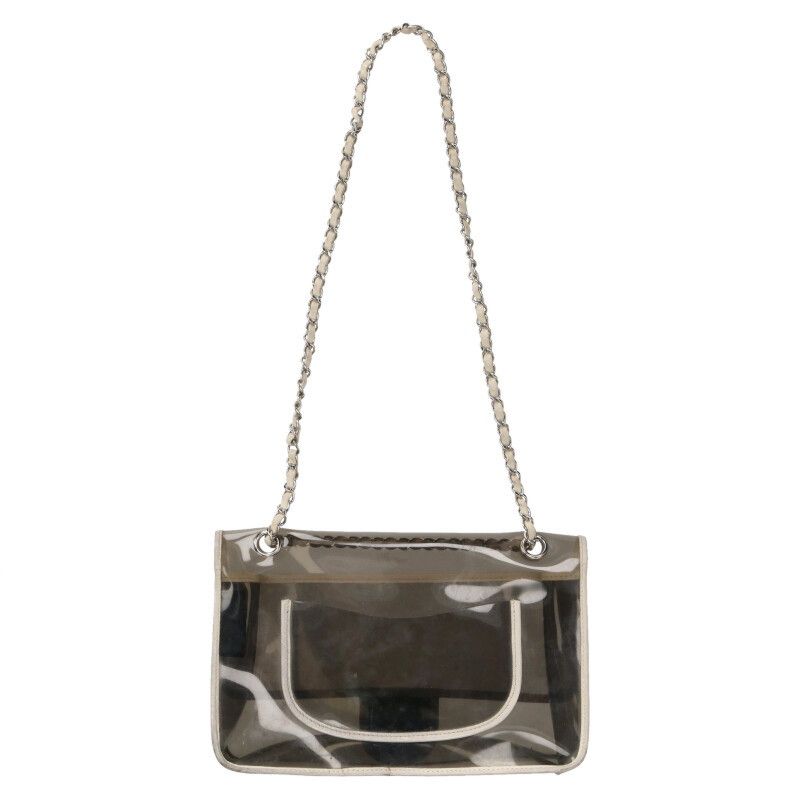 Chanel Heart Coco Mark Clear Chain Shoulder Bag Women