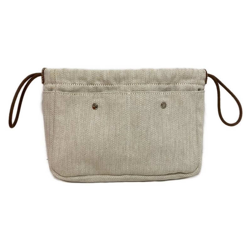 Hermes Pouch Fourbi 25 Natural X Fauve Drawstring Shape