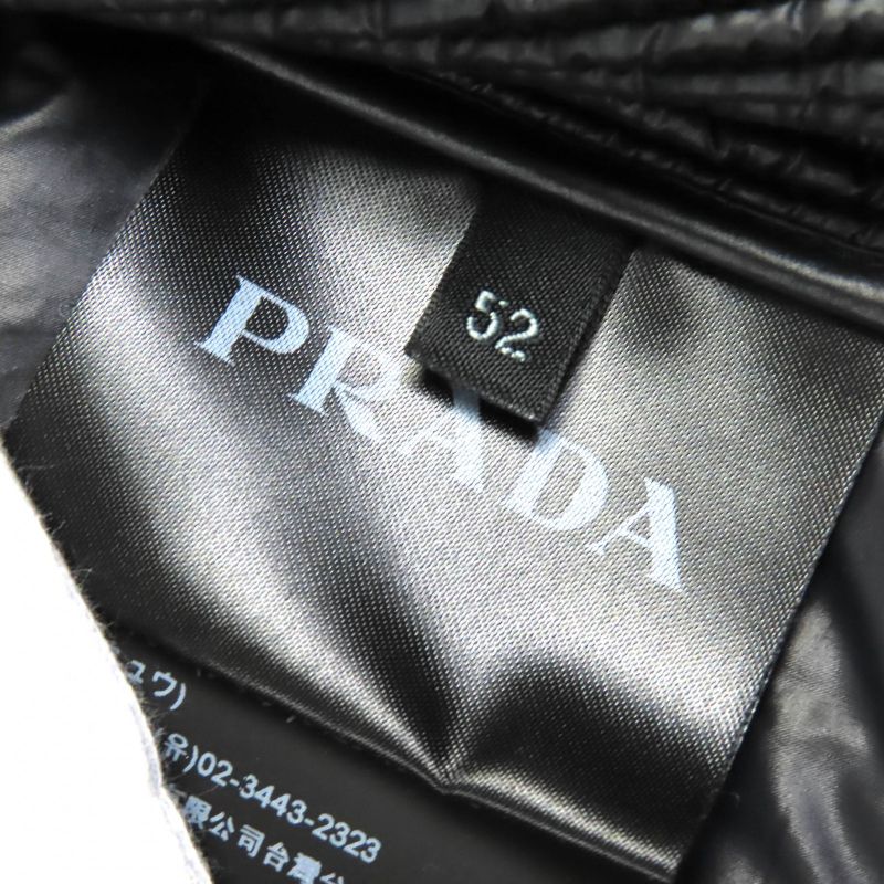 Prada 2020 Sga654 Triangle Logo Triangle Plate Hooded Down Jacket Black 52