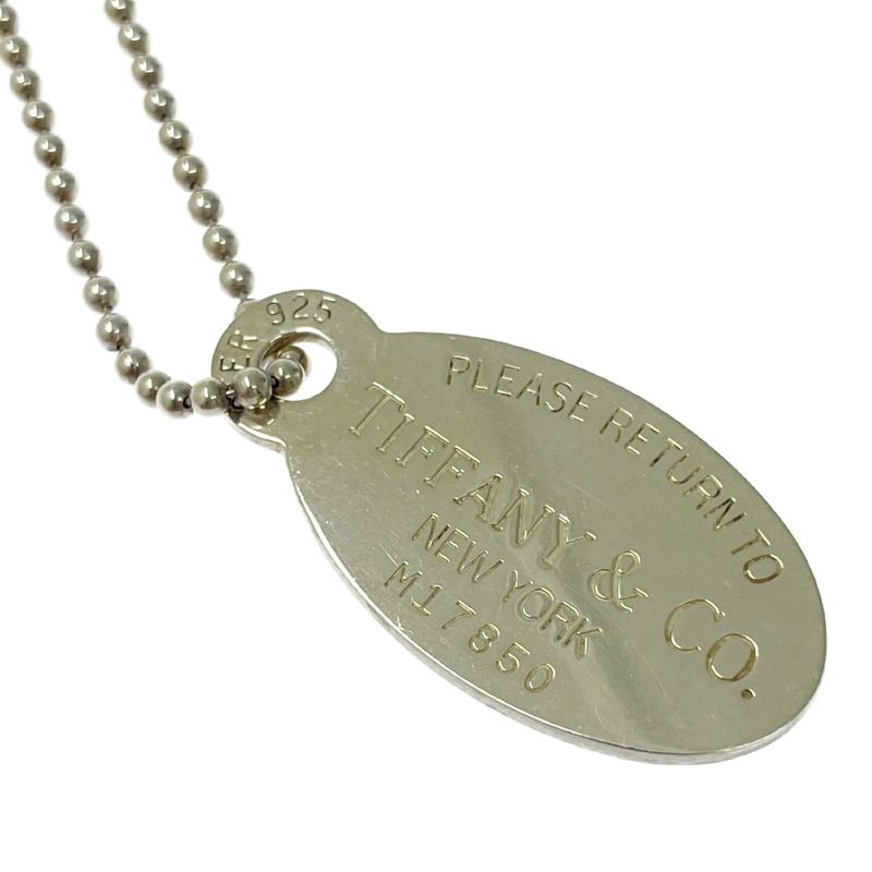 Tiffany & Co Tiffany & Co Silver Please Return to Plate Necklace 25.5g 925